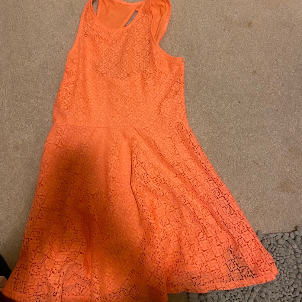 Salmon lace dress